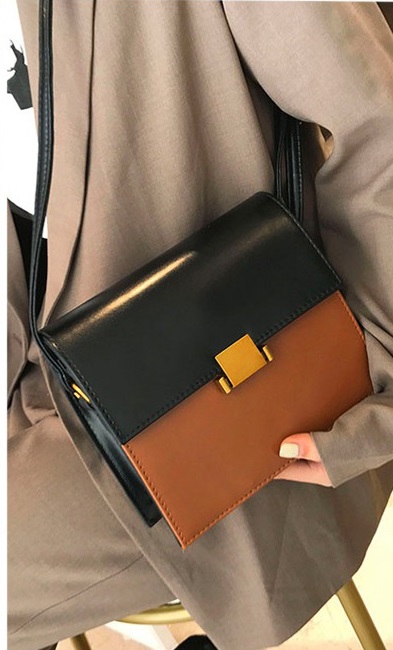 KW80317 Casual Fashion Bag Black Light Brown